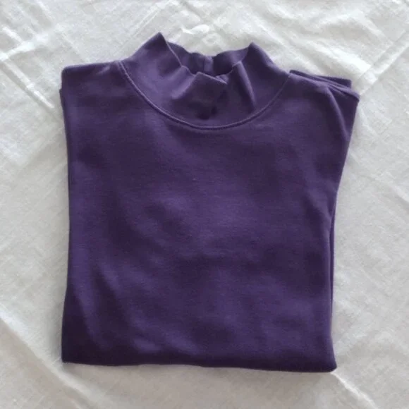 Karen Scott Womens Mock-Neck Long Sleeve T-Shirt - Picture 5 of 10